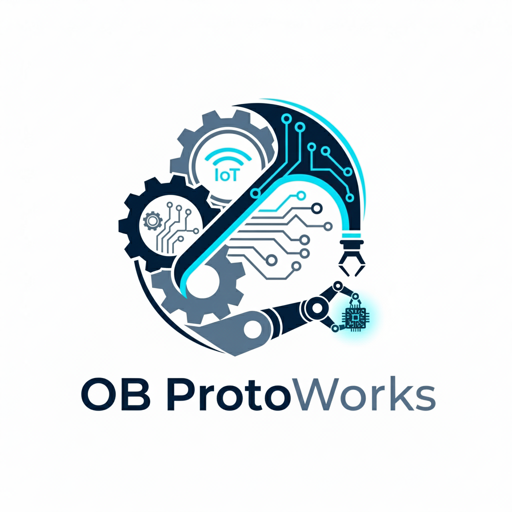 OB ProtoWorks™ Logo - Arduino ESP32 Robotics Prototyping